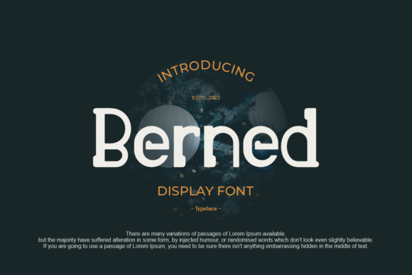 Berned: A Quirky Display Font for Bold Editorial Design