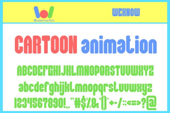 Cartoon Animation Font for Playful Creative Projects