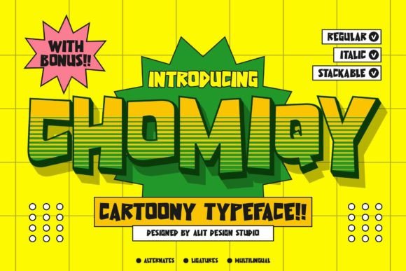 Chomiqy: The Funky Display Font for Playful Campaigns