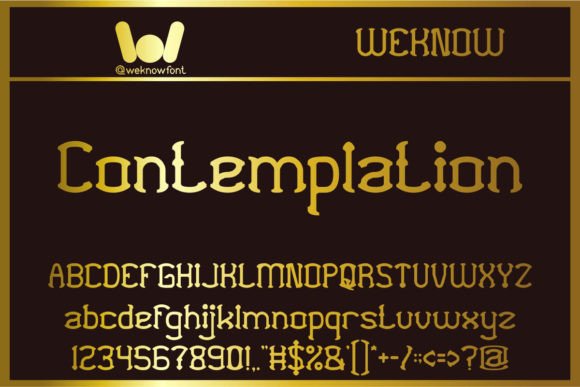 Contemplation: A Modern Gothic Font for Bold Branding