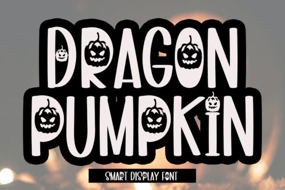 Dragon Pumpkin Font for Autumnal Web Design