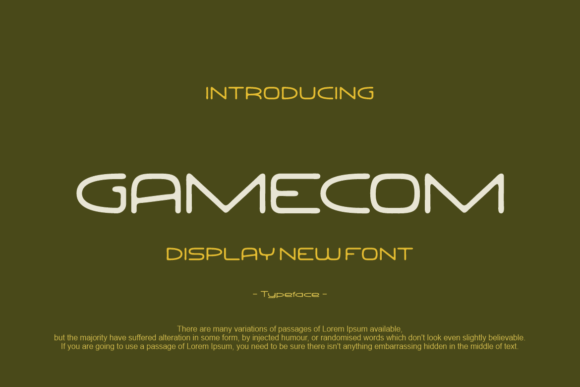Gamecom Font for Creative Projects and Branding