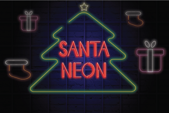 Santa Neon Font for Modern Business Branding