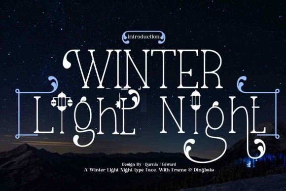 Winter Light Night: A Unique Display Typeface for Festive Branding