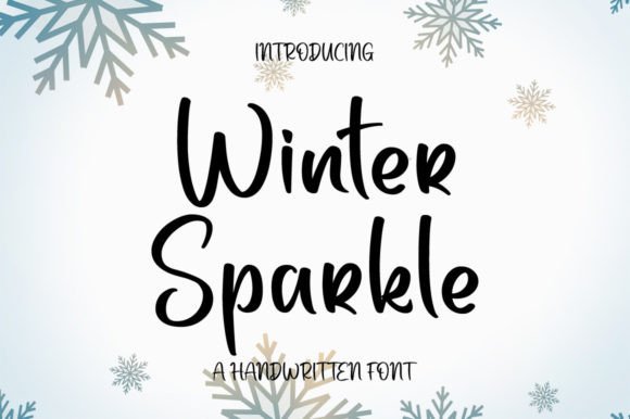 Winter Sparkle Font for Handmade Creations